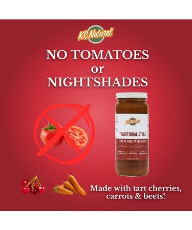 KC Natural Traditional Style Tomato-Free Pasta Sauce | Low Sodium (1-pack 1.0) - Buy Online on GoSupps.com