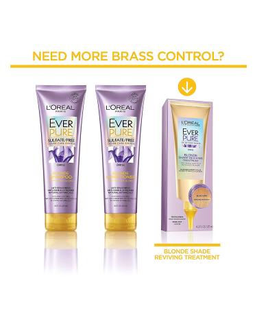 L'Oreal Paris EverPure Blonde Shampoo - Sulfate Free  8.5 Fl Oz | Best for Blonde Hair Care - Buy Online on GoSupps.com