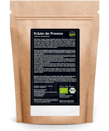 Herbes de Provence 250g organic | fine herbs from French Provence | Thyme Oregano Basil Rosemary Savory Lavender Fennel | bottled in Germany | Biotiva - Buy Online on GoSupps.com