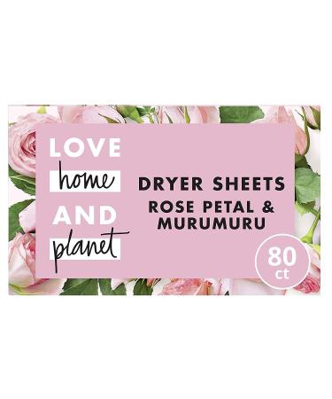 Love Home and Planet Dryer Sheets - Rose Petal & Murumuru - 80 count - Buy Online on GoSupps.com