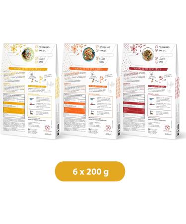 L V Happy Food - Rice Noodles and Konjac Paste - Konjac & Oatmeal - Vegan Gluten Free Low Calorie - Box of 6 Packs x 200g - Buy Online on GoSupps.com