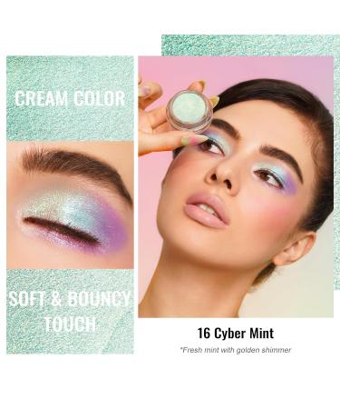 Oulac Glitter Eyeshadow Cyber Mint | High Pigment & Waterproof | Vegan Cruelty-Free Metallic Finish | Durable Eye Makeup 06g - Buy Online on GoSupps.com