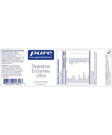 Pure Encapsulations Digestive Enzymes Ultra - Vegetarian - 90 Capsules - Buy Online on GoSupps.com