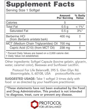 Protocol for Life Balance Glucose Management with Berberine HCL - 90 Softgels - Buy Online on GoSupps.com