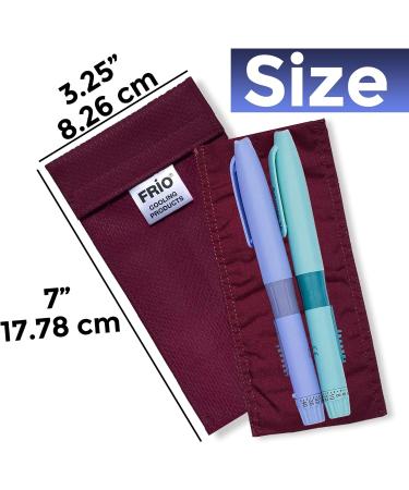 FRIO Duo Insulin Cooler Wallet - Keep Medication Cool for 45+ Hours - Ideal for Travel & Daily Use - Burgandy - Buy Online on GoSupps.com