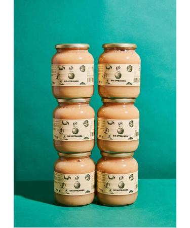 KoRo - Organic apple sauce 6 x 700 g - 100% fruit - no added sugar or preservatives - from controlled organic cultivation - Buy Online on GoSupps.com