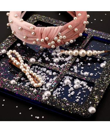 SATINA 5600Pcs White Flat Back Pearl Half Round Beads - DIY Craft, Jewelry, Wedding Decor - Buy Online on GoSupps.com