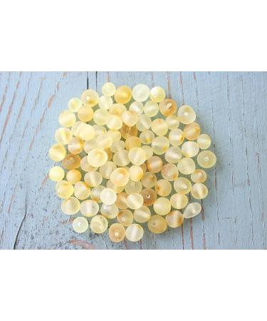 Gumstone 50 Pc Unpolished Lemon Amber Beads | 100% Natural Baltic Amber for Jewelry | Natural Remedies Negative Energy Absorption - Buy Online on GoSupps.com
