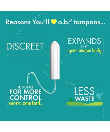o.b. Pro Comfort Applicator Free Digital Tampons  Regular and Super Multi-Pack - 40 Count Multipack (Regular/Super) - Buy Online on GoSupps.com