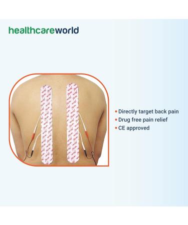 TENS Electrode Pads for Back Pain Lumbago Sciatica Arthritis x 2 Spinal Long Tens Pads by Totally TENS 4cm x 33cm - Buy Online on GoSupps.com