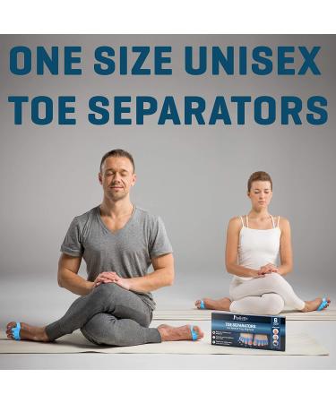 Universal Size 3 Pairs Toe Separators - Toe Spacers for Overlapping Toes, Bunions, and Tightness Relief - Blue - Buy Online on GoSupps.com