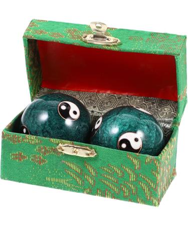 Fomiyes 4-Piece Health Massage Handballs - Stress Relief Baoding Balls with Bell for Hand Exercises & Relaxation - Buy Online on GoSupps.com
