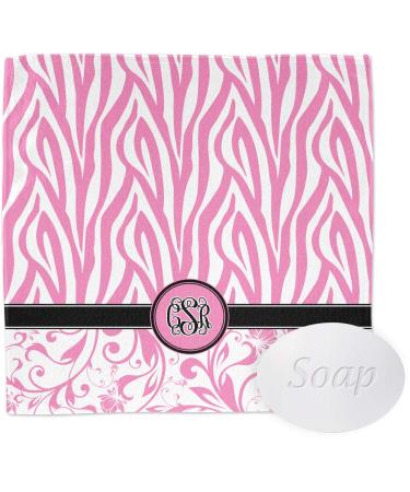 YouCustomizeIt Personalized Zebra & Floral Washcloth
