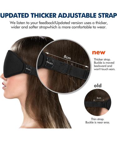 COLIFRSC 3D Sleep Mask for Men and Women - Soft, Breathable, and Adjustable Eye Mask for Travel, Yoga, and Naps - 100% Light Blocking for Ultimate Comfort - Black - Buy Online on GoSupps.com