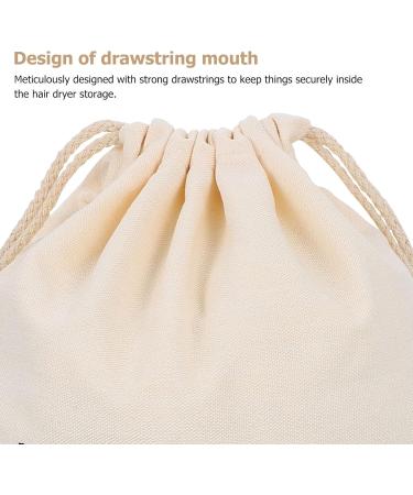 PLAFOPE 3pcs Hair Dryer Storage Bag Storage Bag Drawstring Dryerbag Hairdryer Case Toiletey Sac Beige Fabric - Buy Online on GoSupps.com