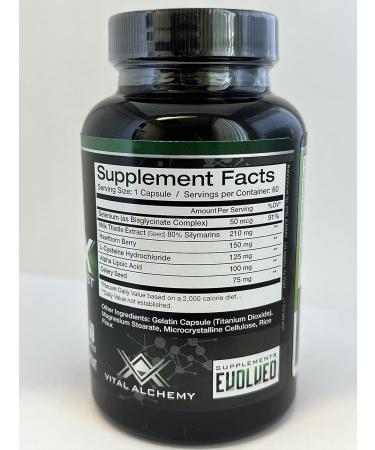 Vital Alchemy ProteX On Cycle Assist - Liver Detox & Cycle Support Supplements with Milk Thistle Alpha-Lipoic Acid & L-Cysteine - 60 Servings - International Shipping Available - Buy Online on GoSupps.com