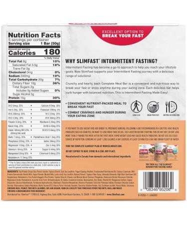 SlimFast Intermittent Fasting Protein Bars - Vanilla Almond Crunch 5 Bars (Pack of 1) - Buy Online on GoSupps.com