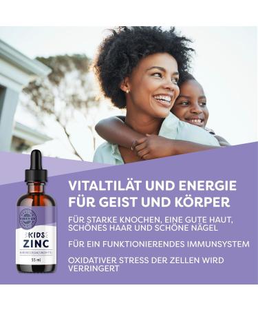 Vimergy Kids Zinc Liquid Supplement - Fast-Absorbing Zinc Drops for Children - Vegan Gluten-Free No Sugar No Color or Flavors - 55 ml - Buy Online on GoSupps.com
