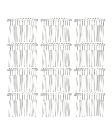 VOCOSTE 12 Pcs No Slip Hair Side Combs Accessories  Metal  Silver Tone  2