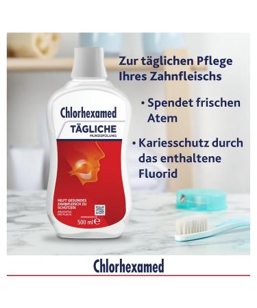 Chlorhexamed Daily Mouthwash 500 ml | Antibacterial Care & Cleaning | International Shipping Available - Buy Online on GoSupps.com
