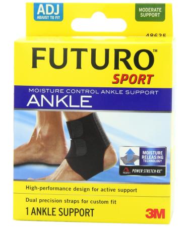 FUTURO Sport Moisture Control Ankle Support Provides support and compression to arthritic and painful ankle joints Adjustable