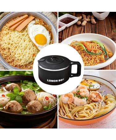 CENMOO Noodle Bowl Ramen Bowl 1200ml Ramen Kitchen Noodle Bowl with Lid Ram Bowl with Handle for Microwave Portable Soup Bowl Lunch Box for - Buy Online on GoSupps.com