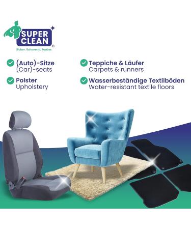 Super Clean Upholstery & Carpet Deep Cleaner Concentrate | 500ml + 2 Sponges | Perfect for All Upholstery Carpet Car Seats & Sofas - Buy Online on GoSupps.com