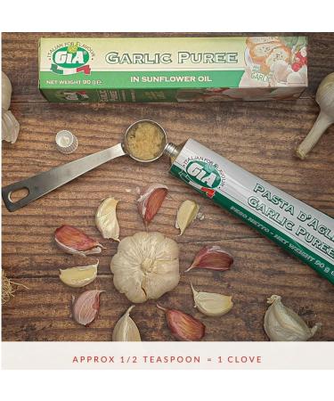Garlic Puree Bundle: 3X Gia Garlic Puree in Sunflower Oil 90g - Premium Quality - Buy Online on GoSupps.com