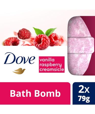 Dove Vanilla Raspberry Creamsicle Bath Bombs 2.8 oz (Twin Pack) - Luxury Bath Fizzies - Buy Online on GoSupps.com