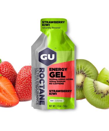 GU Energy Roctane Ultra Endurance Energy Gel, 24-Count, Strawberry Kiwi