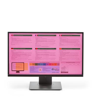 Crossbow Education 24-Inch Widescreen Monitor Overlay - Dyslexia and Visual Stress Friendly (Magenta)