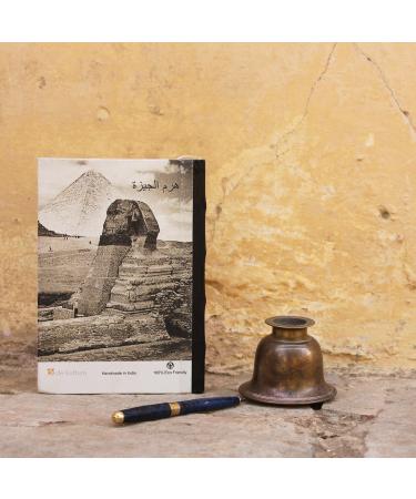 DeKulture Handmade Pyramid of Giza Artwork Eco-Friendly Task Planner Acid Free Paper Genuine Leather Spine Ideal Daily Diary for Personal & Office Use - Best Gift For Men Women 125 GSM 176 Pages - Buy Online on GoSupps.com