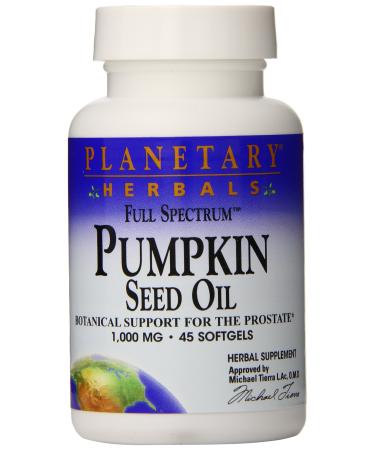 Planetary Herbals Full Spectrum Pumpkin Seed Oil Supplement 45 Count