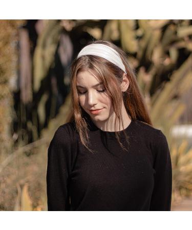 Kitsch Wide Headbands for Women - Multi Way Turban Headband for Yoga & Workouts | Silky Neutral Headband - Holiday Gift - Buy Online on GoSupps.com