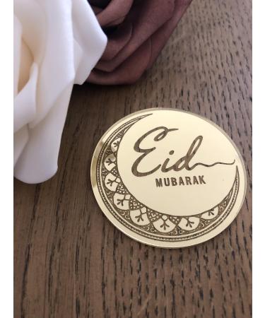 6 Eid Mubarak Cupcake Disc Toppers Gold Eid Cupcake Discs Eid Cupcake Toppers Eid Gift Tags Hamper Tags Eid Gift Charms Eid Decorations.