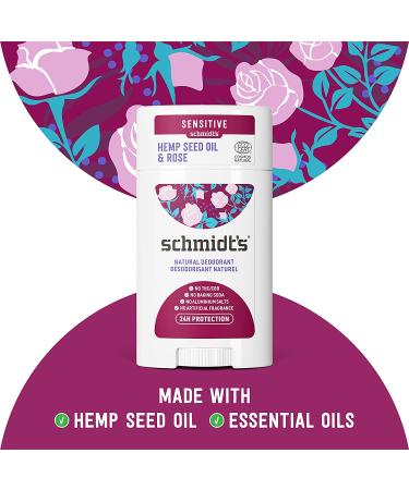 Schmidt's Natural Deodorant Rose + Black Pepper 3.25 oz - Sensitive Skin Formula - Buy Online on GoSupps.com