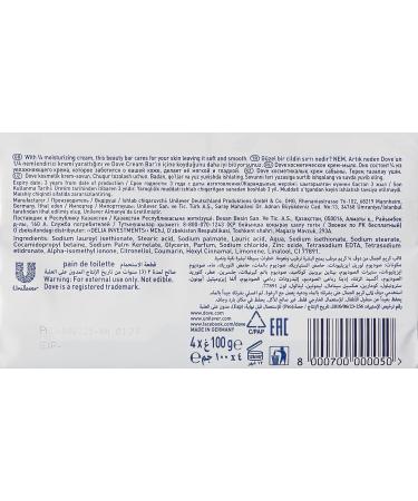 Dove Beauty Cream Bar Unisex Soap Multi 4 Count - Pack of 1 - Buy Online on GoSupps.com