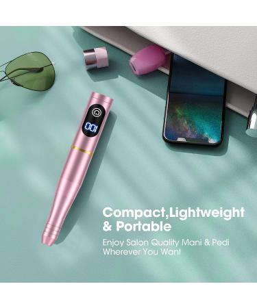 Electric Nail Cutter & File Set - 30 000 RPM 11-in-1 USB Manicure & Pedicure Tools - Pink Acrylic & Callus Remover - Buy Online on GoSupps.com