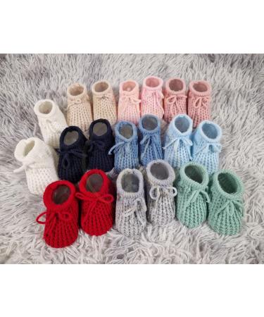 Royal Icon Baby Booties 0-3 Months - Warm & Safe Slippers for Baby Boys & Girls - Newborn Baby Boots Ri401 in Dusty Blue - Buy Online on GoSupps.com