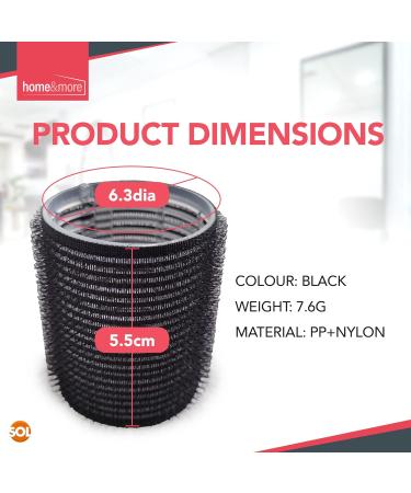 4pk Black Self-Holding Velcro Hair Rollers for Volume | Large Hairdressing Curlers for Long & Short Hair | Salon Quality Black Hair Rollers - Buy Online on GoSupps.com