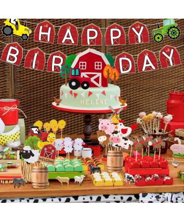 EGuangwiua 27Pcs Farm Animals Birthday Cake Topper Decorations Mini Barnyard Animals Barn Cow Sheep Cake Topper Decor for Boys Girls Farm Animals Birthday Baby Shower Farmhouse Theme Party Supplies - Buy Online on GoSupps.com