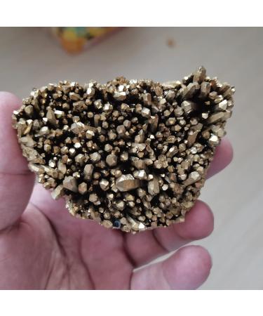 Natural Crystal Rough Decorative Ornaments Natural Cluster Electroplate Gold Silver Specimen Stone PointsRaw Stone Home Decor Gift (Size : 130-170g) (Size : 220-260g) - Buy Online on GoSupps.com