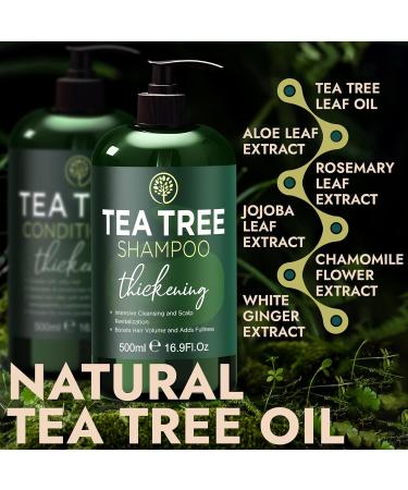 Terramed Just Think Comfort Tea Tree Shampoo & Conditioner Set - Itchy Scalp Hair Loss & Dandruff Relief | Nourishing Sulfate & Paraben Free Haircare for All Hair Types - Buy Online on GoSupps.com