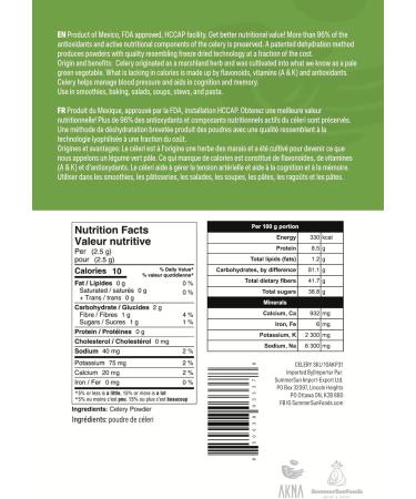 AKNA Celery Powder 227g Resealable Bag - Buy Online on GoSupps.com