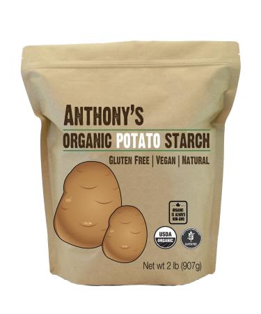 Anthony's Organic Potato Starch, Unmodified, 2 lb, Gluten Free & Non GMO, Resistant Starch 2 Pound (Pack of 1)