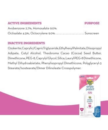 Banana Boat SPF50+ Baby Simply Protect Stick 0.5oz (14ml) - 2 Pack - Buy Online on GoSupps.com