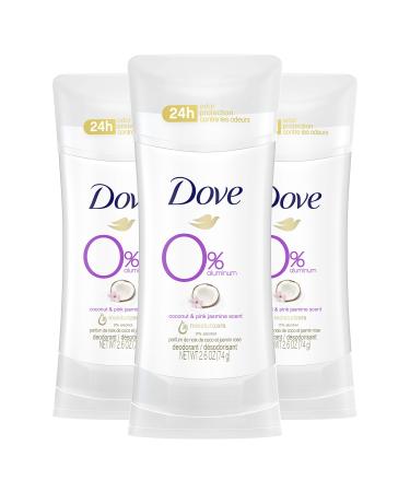 Dove Aluminum Free Deodorant 24-hour Odor Protection Coconut and Pink Jasmine Deodorant for Women, 2.6 Ounce (Pack of 3) - Buy Online on GoSupps.com