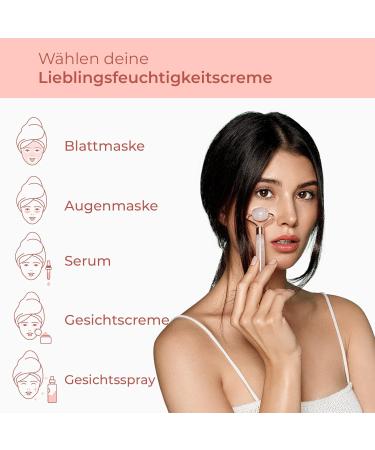 Plantifique Rose Quartz Roller & Gua Sha Set - Natural Facial Massage Tool for Eye Swelling & Skin Tightening - Buy Online on GoSupps.com