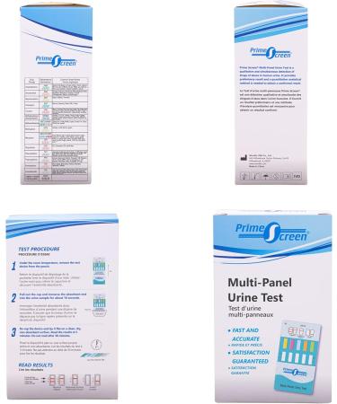 Prime Screen 5 Pack 6 Panel Urine Home Test Kit (THC BZO MET OPI AMP COC)- WDOA-264 - Buy Online on GoSupps.com