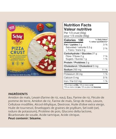 Schar Gluten Free Pizza Crusts Non GMO and Vegan Quick and Delicious Parbaked Pizza Crusts Individually Wrapped Pack of 2 x 150g White - Buy Online on GoSupps.com